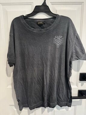 GASP Men's Washed Black Short Sleeve Crew Tee